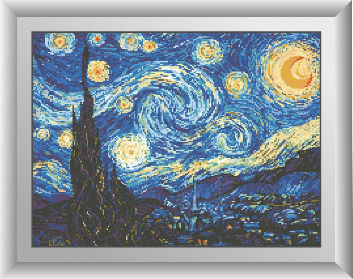 

Картина из мозаики Dream Art Звездная ночь Ван Гог (DA-30361) 41 х 55 см (Без подрамника)