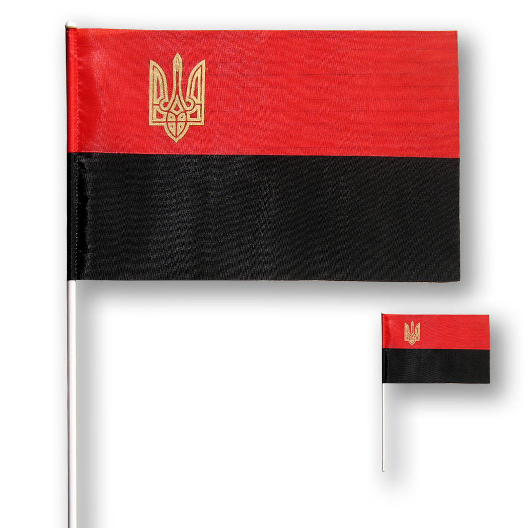

Флажок (прапорець) ОУН-ПА с гербом , полиэстер , 12х18 см