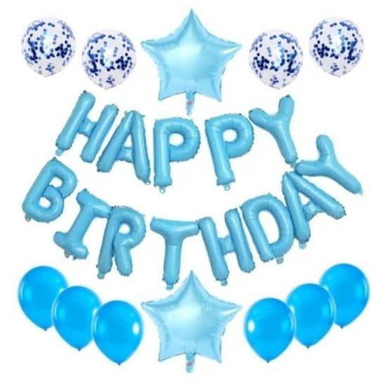

Набор из шаров с гирляндой HAPPY BIRTHDAY | Голубая звезда, Голубой