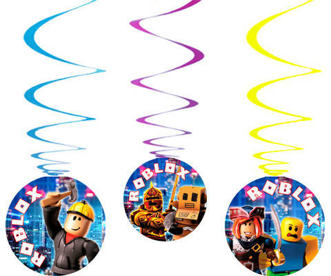 

Гирлянды-подвески "Роблокс" (6 шт) (спиральки бумажные Редкие малотиражные) -