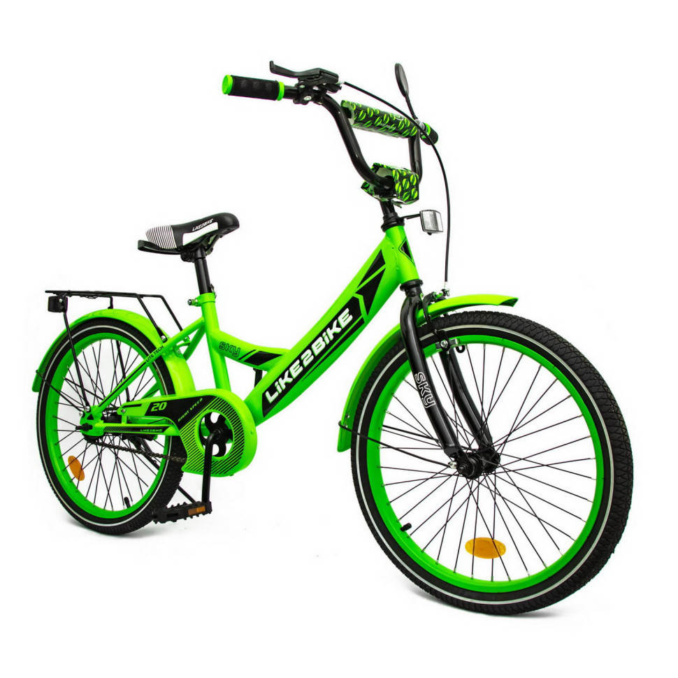 

Велосипед детский 2-х колесный 20'' 212005(RL7T) Like2bike Sky, салатовый, рама сталь, со звонком, Разные цвета