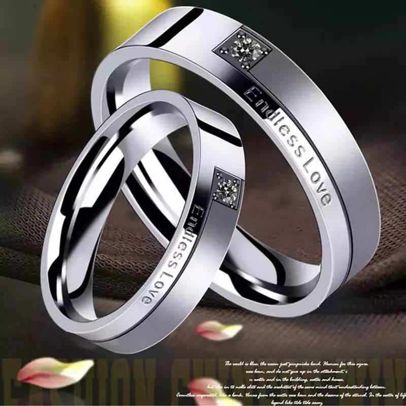 

Парные обручальные кольца из нерж.стали 316L(бесконечная любовь)