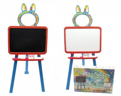 

Магнітна дошка для малювання 2-х стороння (крейда, маркер, губка) (350*480*70 мм)