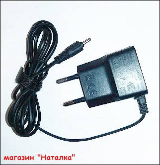 

Зарядное устройство Nokia N95 тонкий штекер, Черный