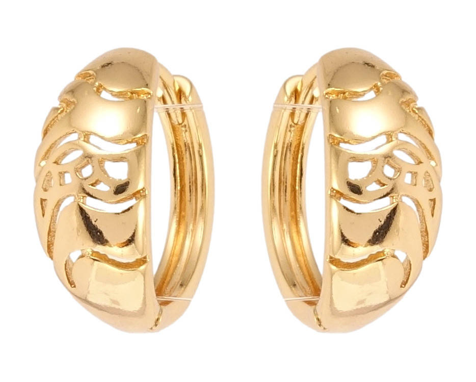 

Серьги Xuping Позолота 18K колечки "Декоративный резной орнамент"