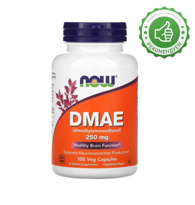 

DMAE (Диметиламиноэтанол), Now Foods, 250 мг, 100 капсул (NOW-03090)