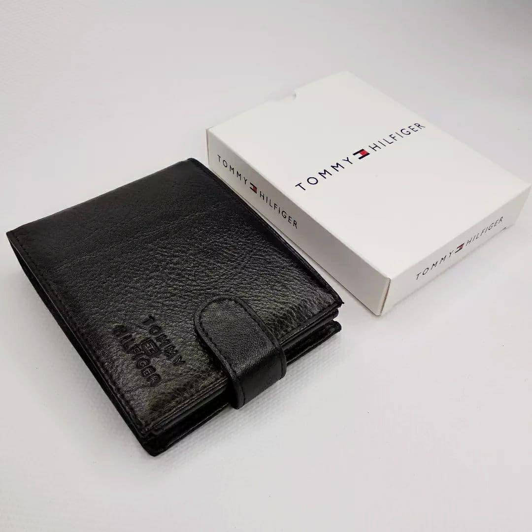 

Мужской кошелек из натуральной кожи Tommy Hilfiger / Томми Хилфигер, Черный