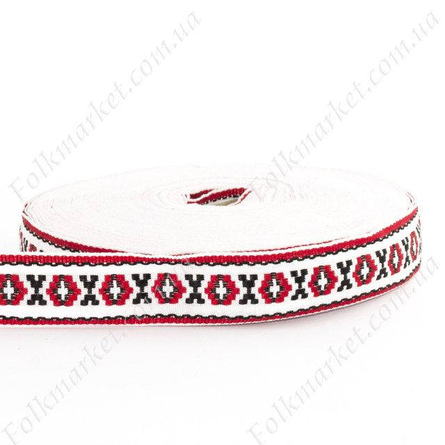 

Лента с украинским орнаментом 23 мм 1231-1, Красный
