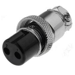

Разъем GX16 MIC 322 F крепление на кабель, 2pin, Черный