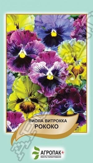 

Семена Виола Витрокка Рококо смесь 0,1 грамма Агропак, Разные цвета