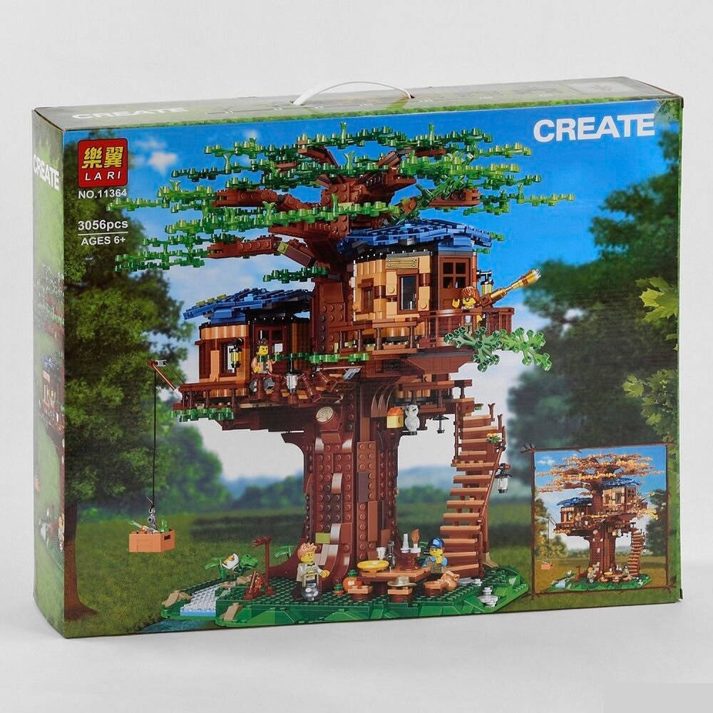 

Конструктор 11364 "Дом на дереве" , 3056 деталей, в коробке, Зелёный