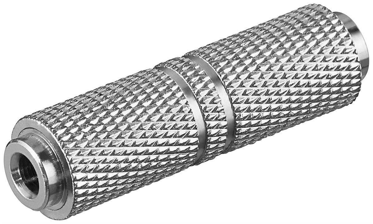 

Перехідник аудіо Jack 3.5mm 3pin F/F Goobay D=9.6mm AUX Zinc Серебряный(75.01.1884)