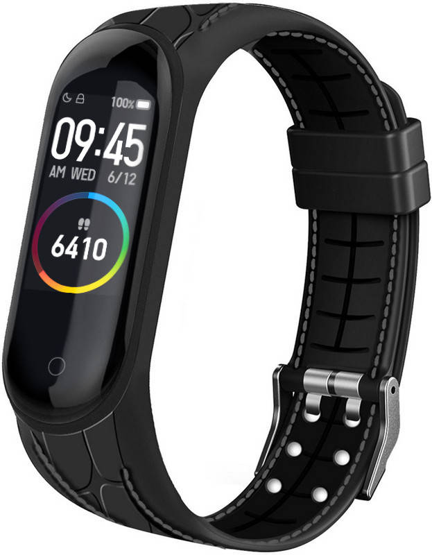 

Силиконовый ремешок Cobra для Mi Band 4 Black (Сяоми Ми Бэнд 4)