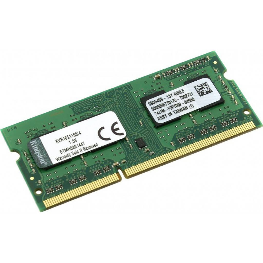 

Память Kingston DDR3 1600 4GB SO-DIMM (KVR16S11S8/4WP)
