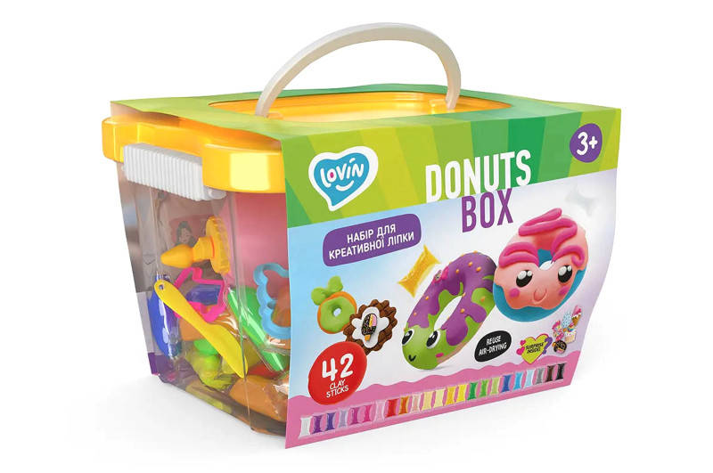 

Donuts box TM Lovin Набор легкого прыгающего пластилина