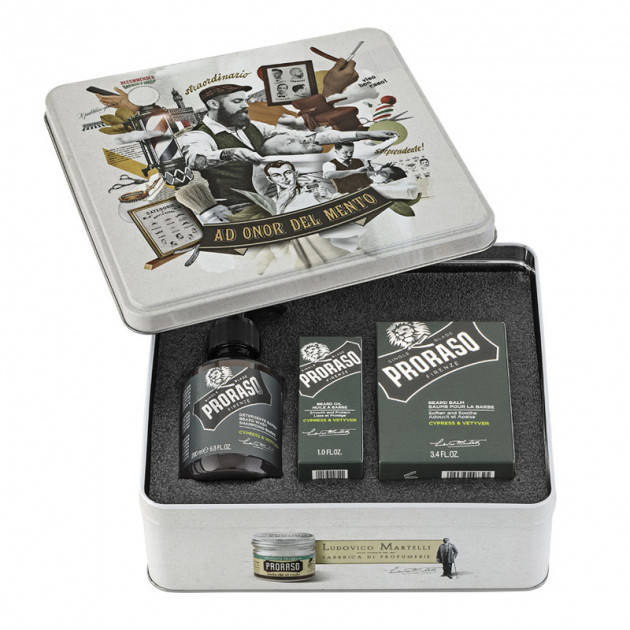 

Набор для ухода за бородой Proraso Metal Box Beard Care Cypress & Vetyver