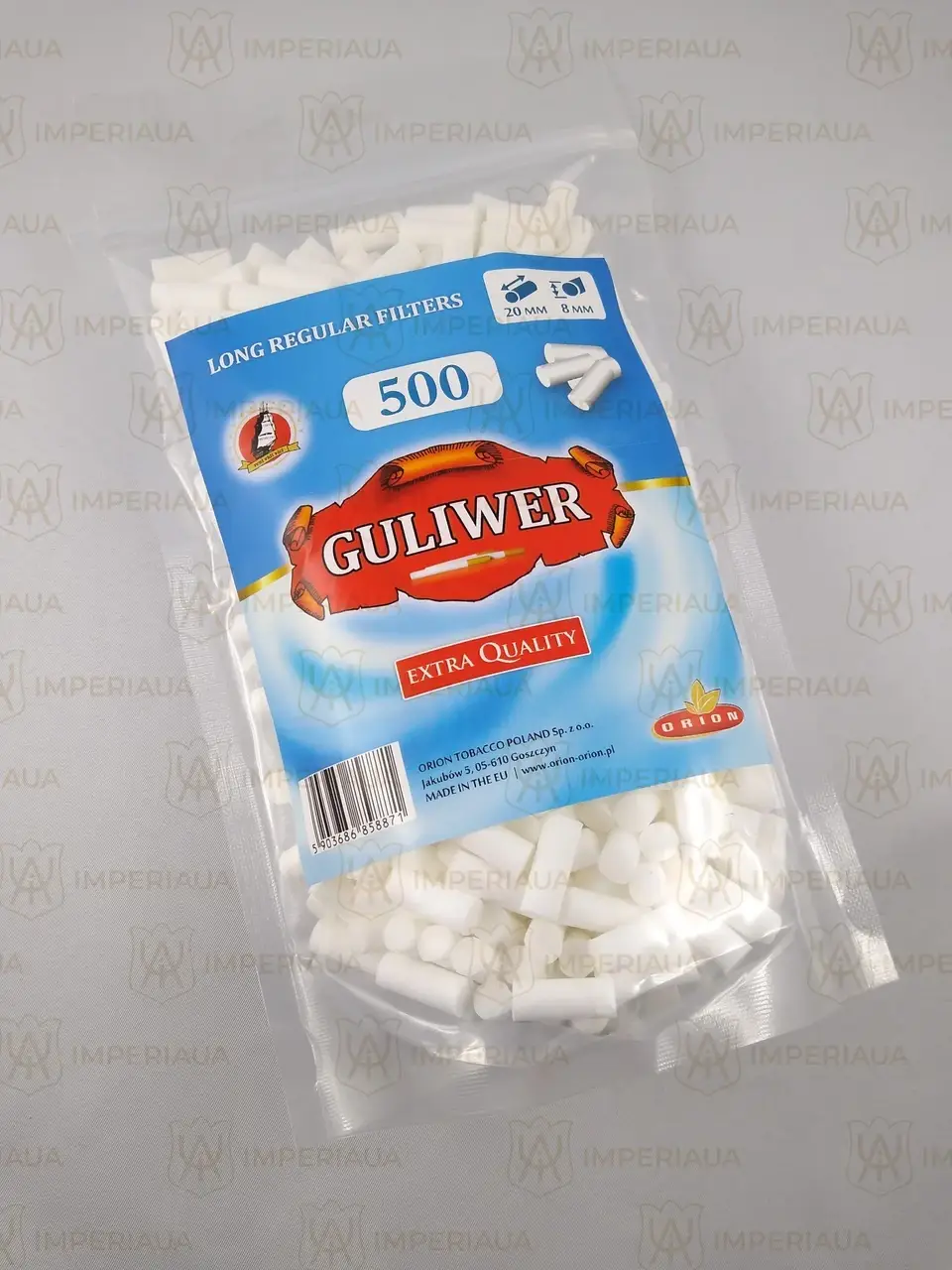 

Фильтры для самокруток GULIWER REGULAR LONG 8X20 мм (500 шт)