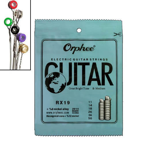 

Набор из 6 струн для электрогитары, 11-50", 0.28-1.27мм, Orphee RX19