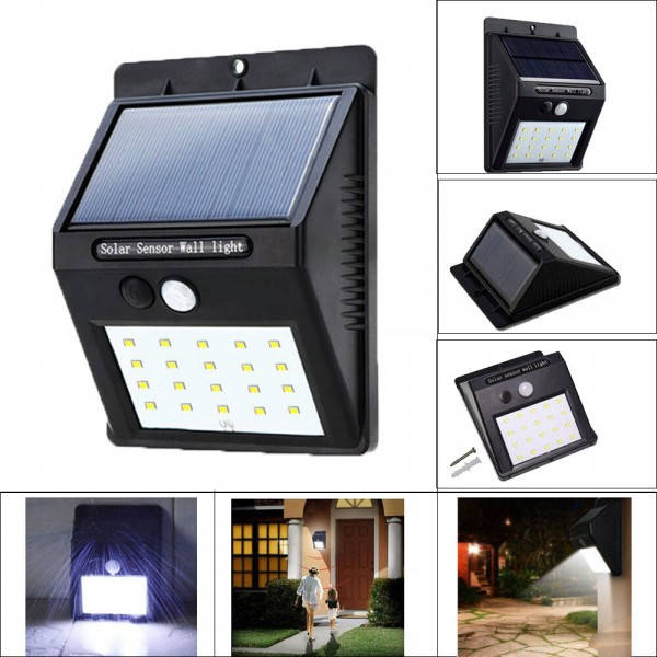 

Светодиодный навесной фонарь на солнечной батарее с датчиком движения .Solar 30 Led