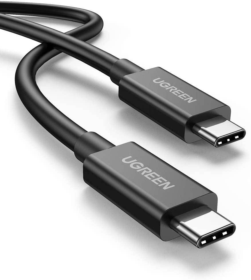 

Кабель зарядный Ugreen USB Type-C to Type-C USB C 20 Гбит/с для быстрой зарядки 1 м (US348), Черный