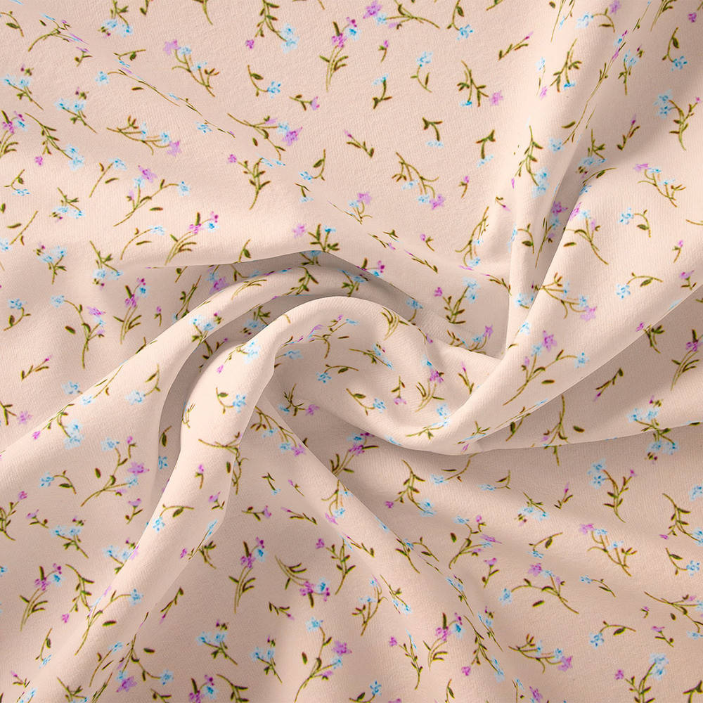 

Ткань плательная Super soft Digital принт Аніка світлий персик