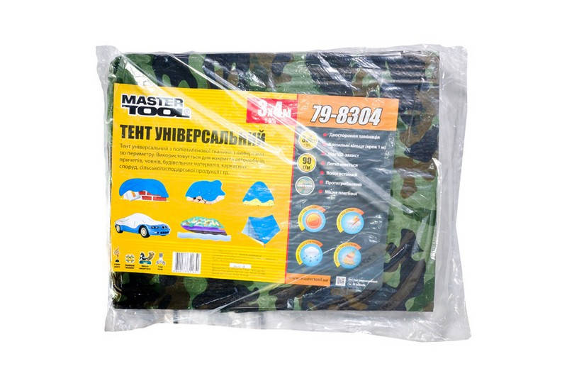 

Тент MASTERTOOL 3х4 м 90 г/м² камуфляж 79-8304