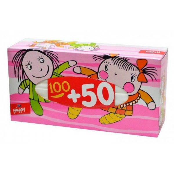 

Платочки универсальные двухслойные BELLA Happy 100+50шт
