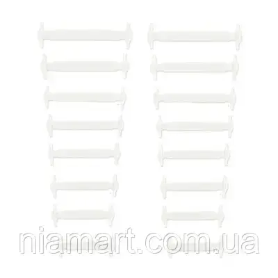 

Силиконовые шнурки для обуви 16 шт Белый