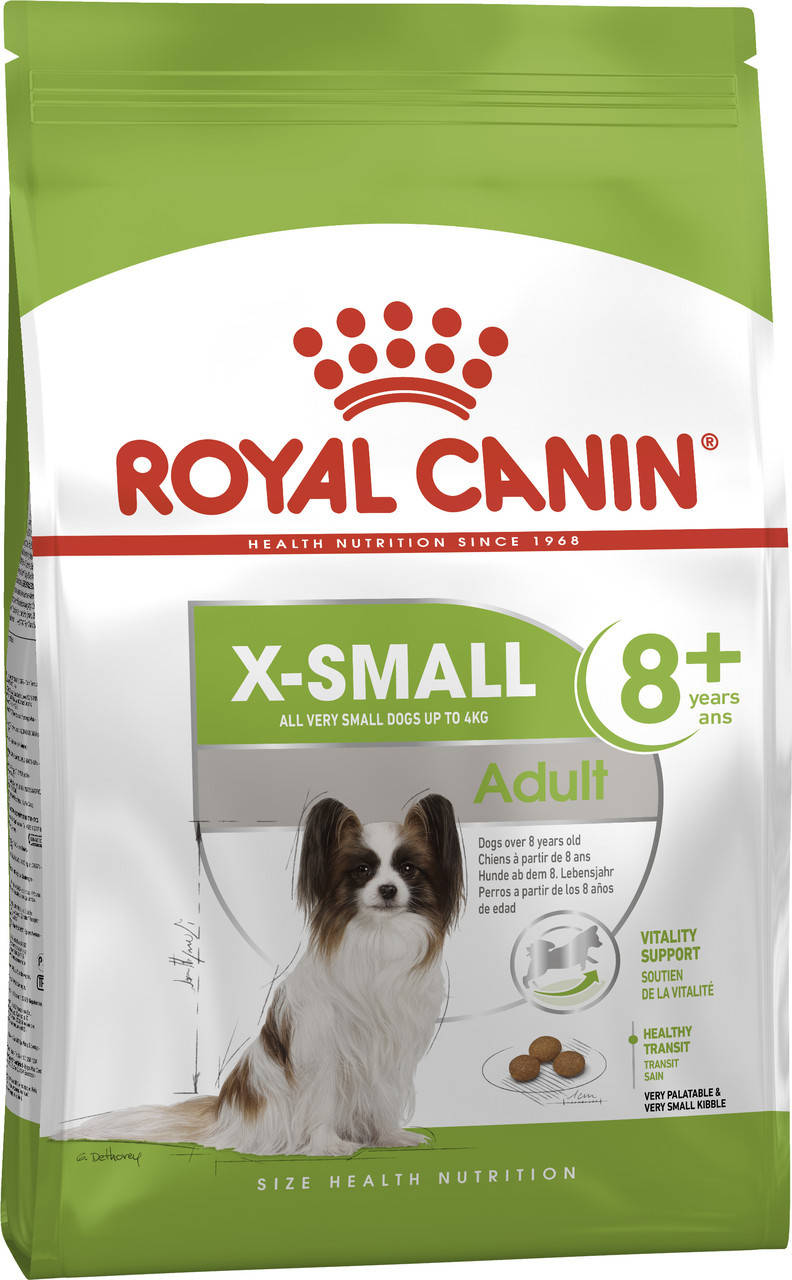 

Royal Canin X-small Adult +8 3кг для собак миниатюрных пород старше 8 лет