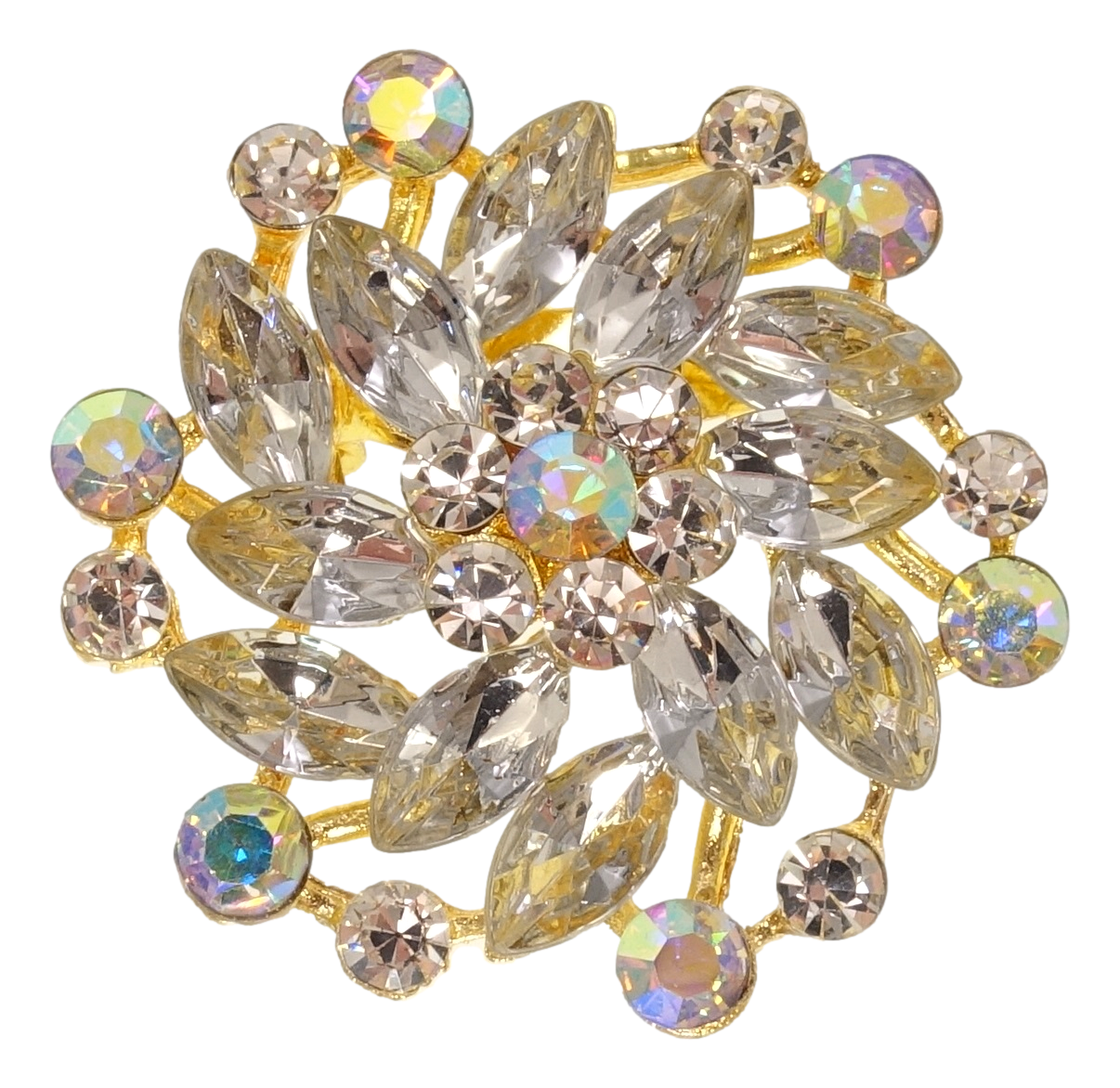 

Брошь "Цветок со стразами"