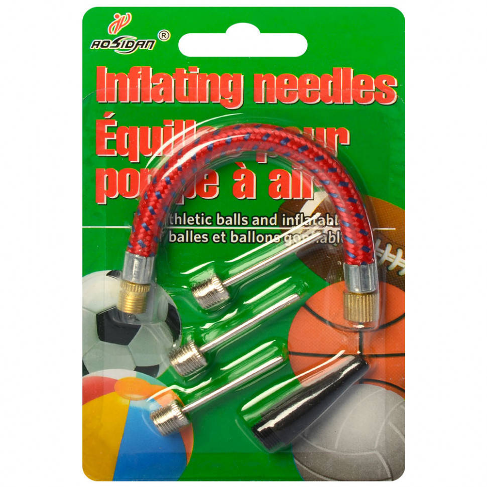 

Набор для мячей MS 1784 игла, насадка, гибкий шланг, Разные цвета