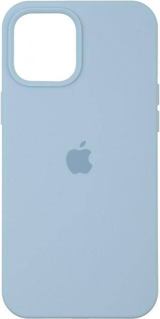 

Силиконовый чехол с закрытым низом iPhone 12 Pro Max Silicon Case #43 Ice Blue, Синий