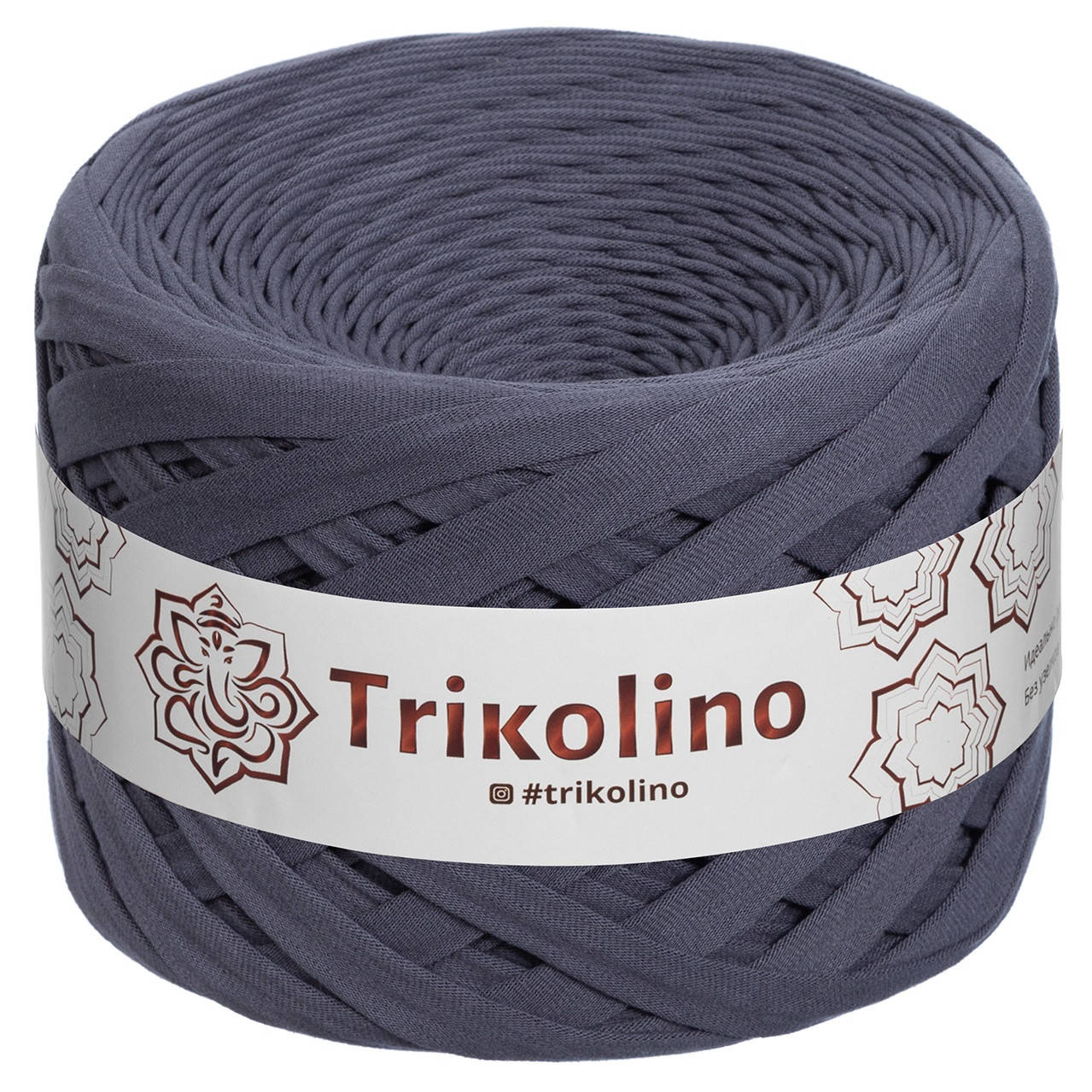 

Трикотажна пряжа Trikolino, ширина нитки 7-9 мм., довжина мотка 100 м., Антрацит