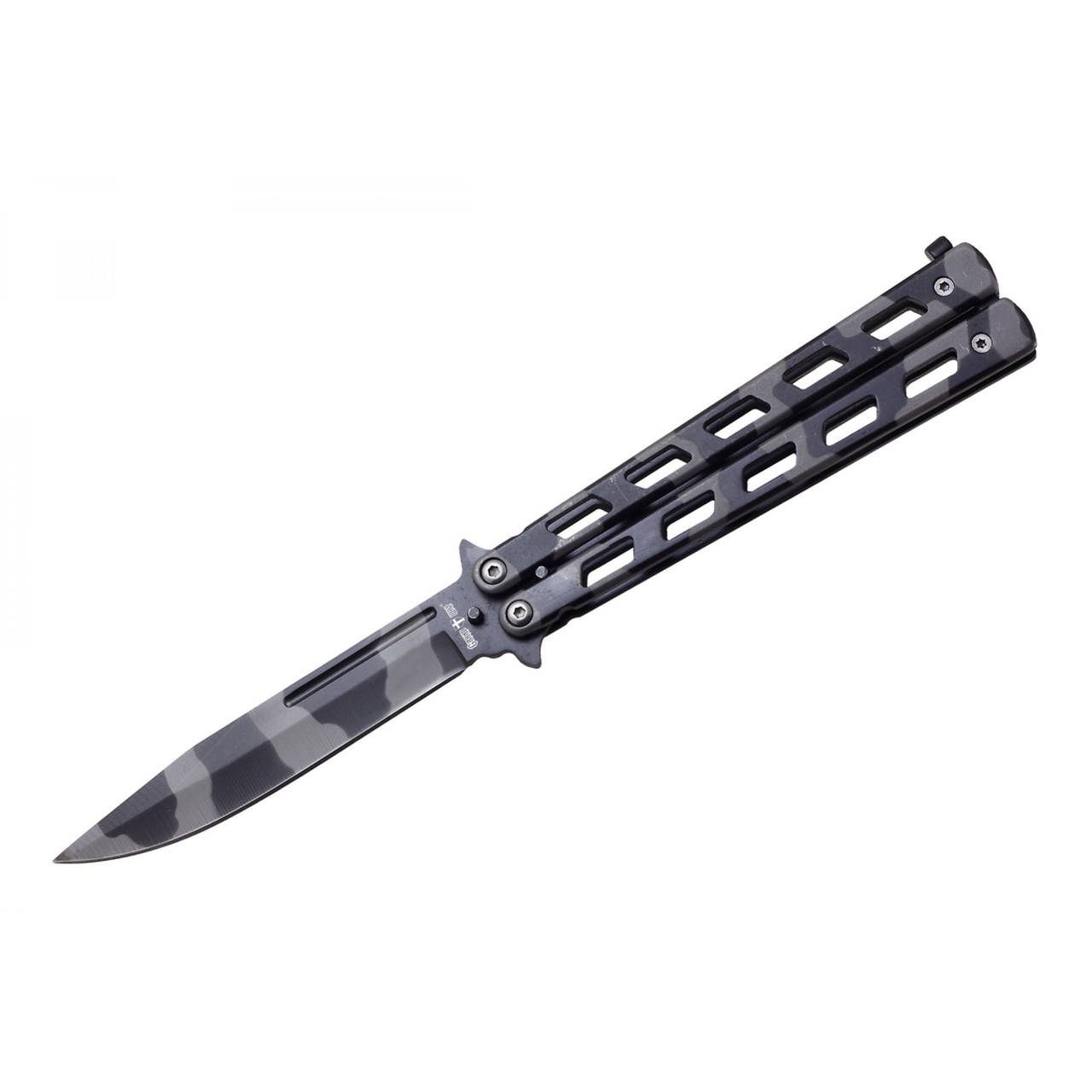 

Нож балисонг (бабочка) 1024B CAMO, марка стали клинка 440C, Зелёный