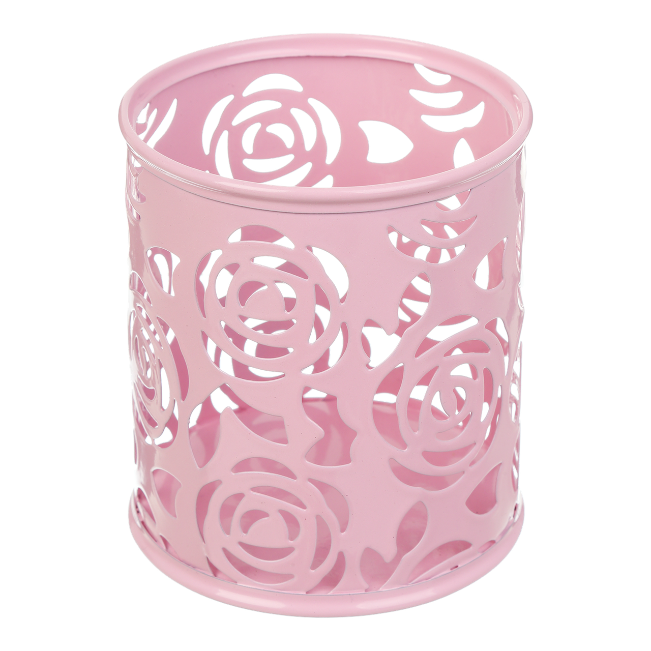 

Подставка для ручек круглая ROSE PASTEL металлическая розовая