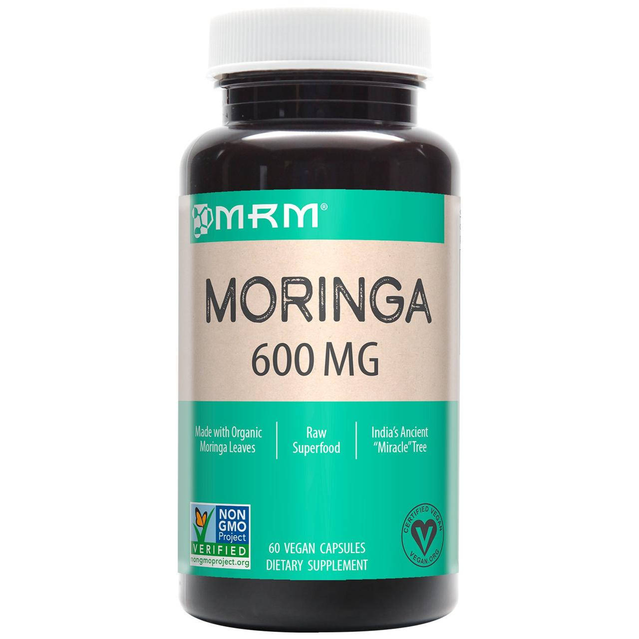

Моринга, Moringa, MRM, для веганов, органик, 600 мг, 60 капсул