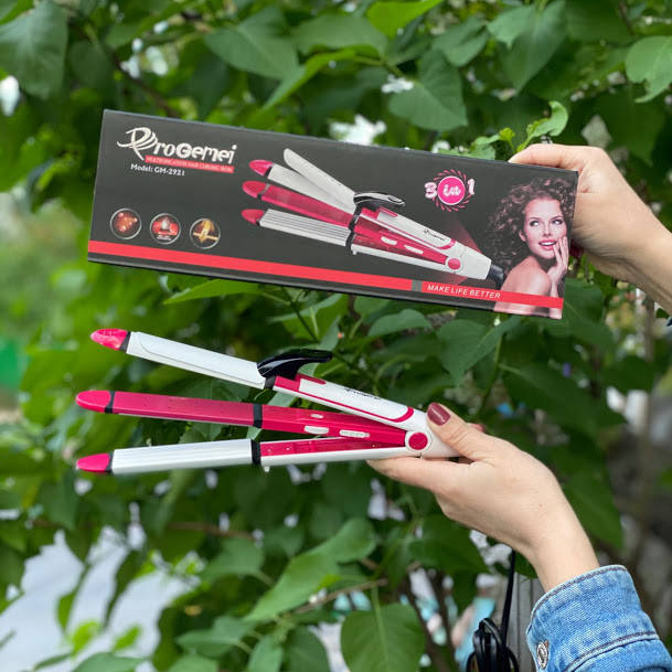 

Плойка для волос, гофре, стайлер Gemei GM 2921 3 в 1