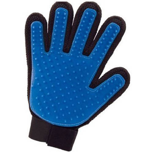 

Перчатка для вычесывания шерсти животных True Touch | Перчатки для собак и кошек и, Синий