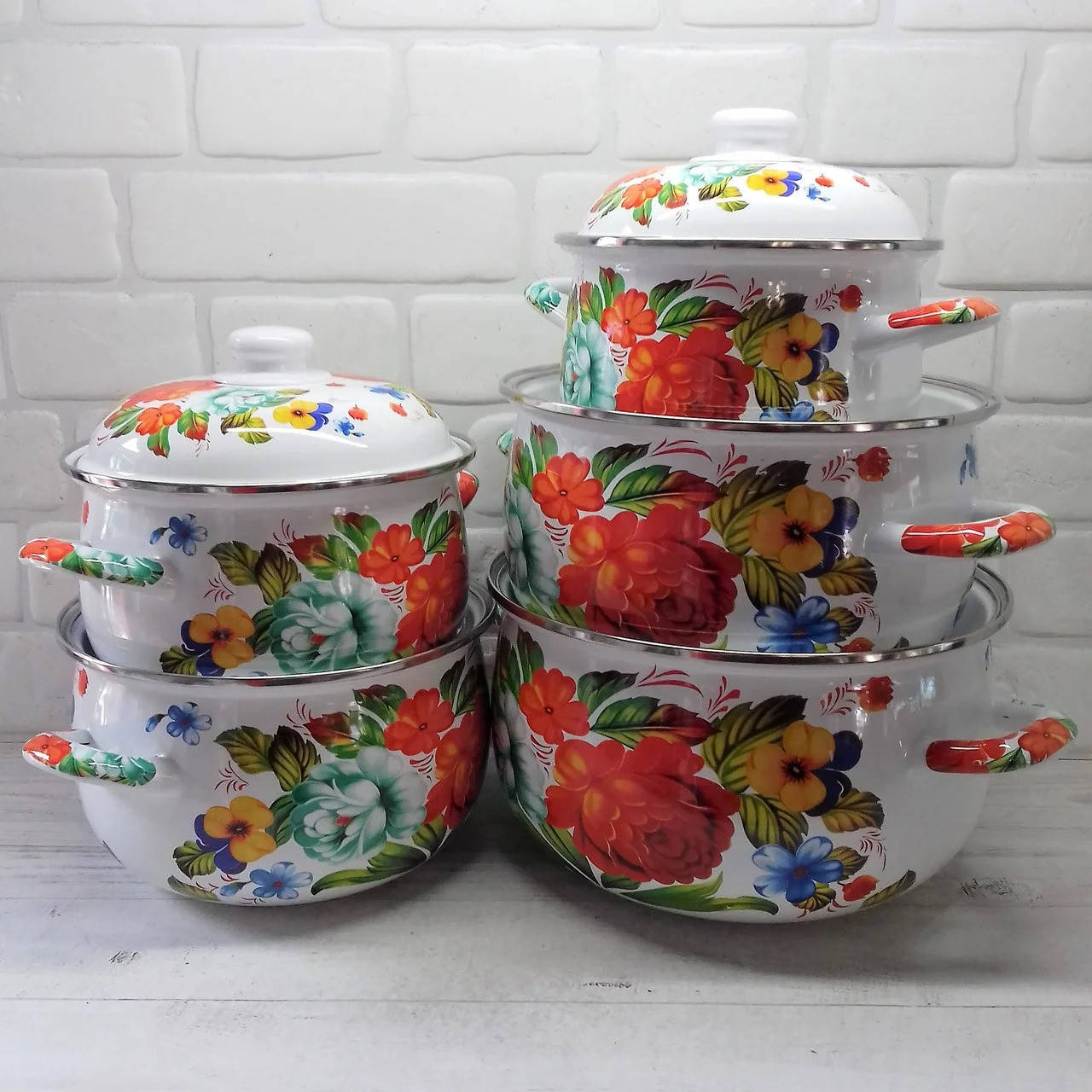 

Набор эмалированных кастрюль 5 шт. Edenberg EB-1873