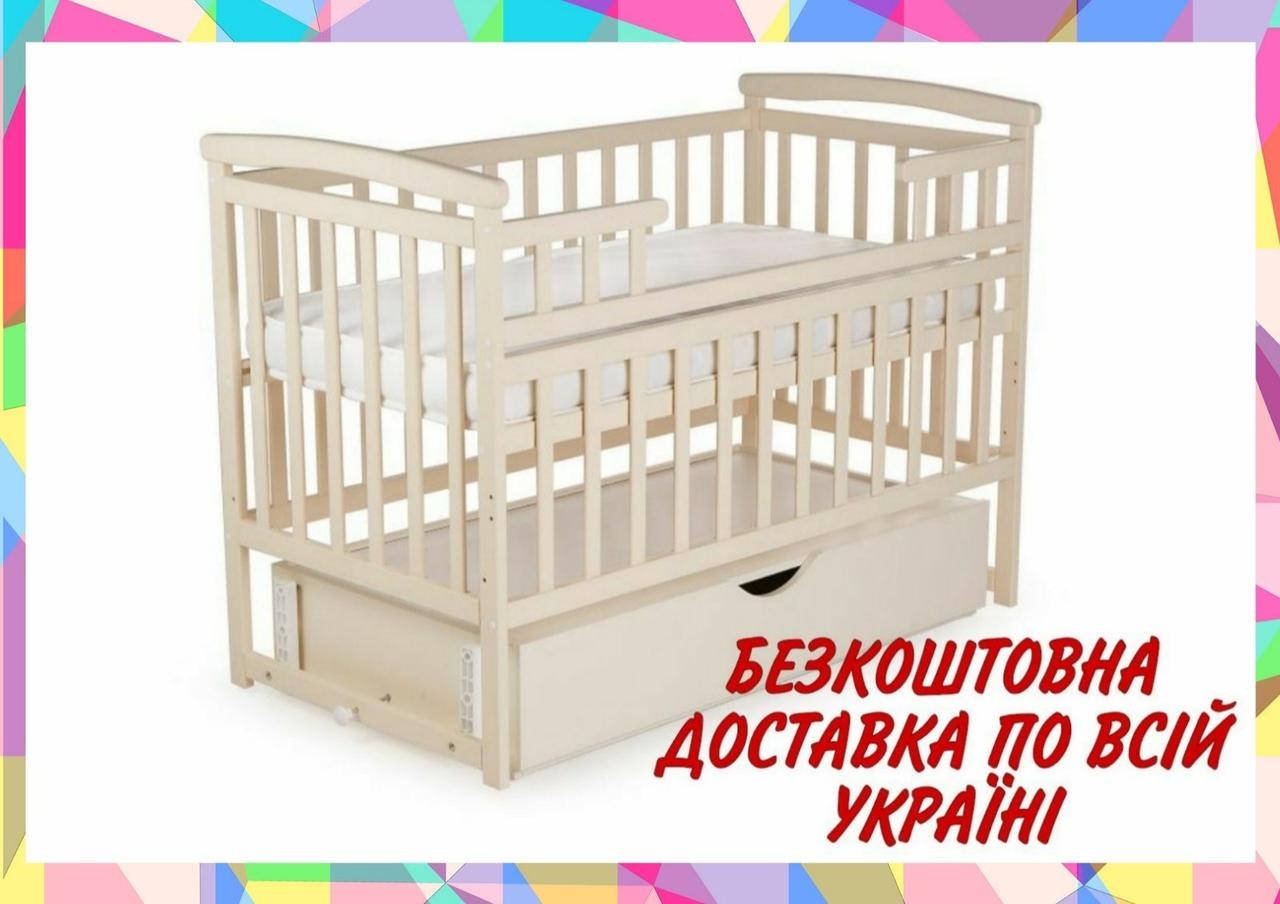 

Детская кроватка Deson Лодочка с шухлядой Ваниль