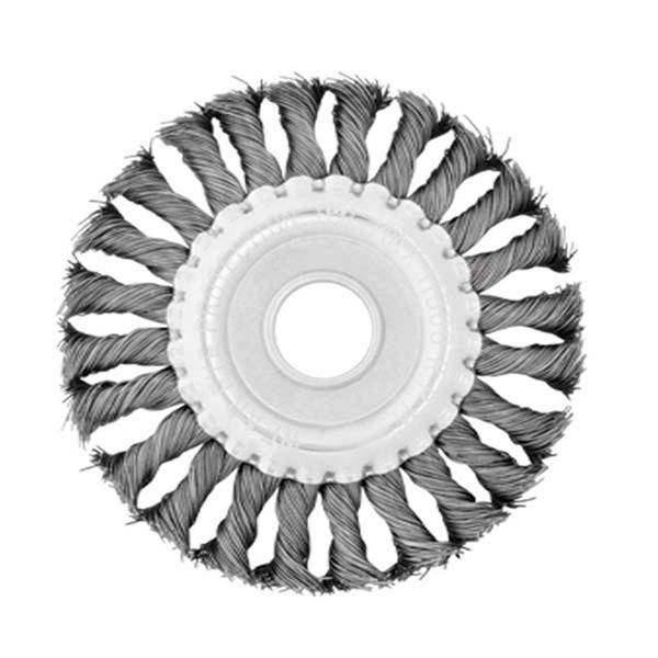 

Щетка дисковая для УШМ INTERTOOL 180х22.2мм плет. сталь