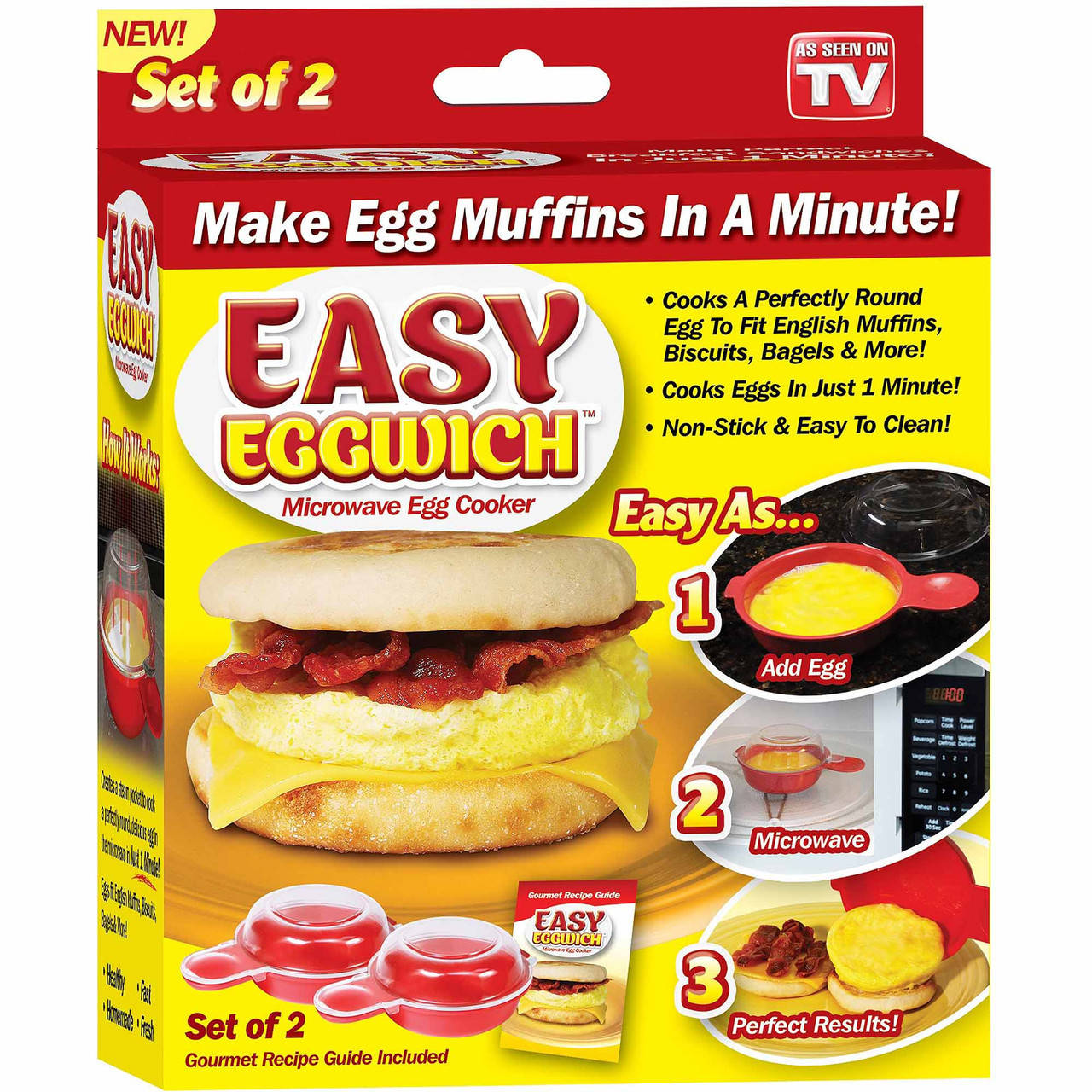 

Форма для приготовления яиц в микроволновке Easy Eggwich
