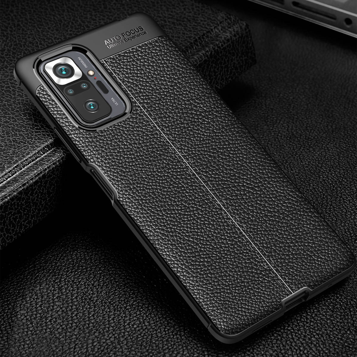 

Противоударный чехол для Xiaomi Redmi Note 10 Pro черный резиновый бампер