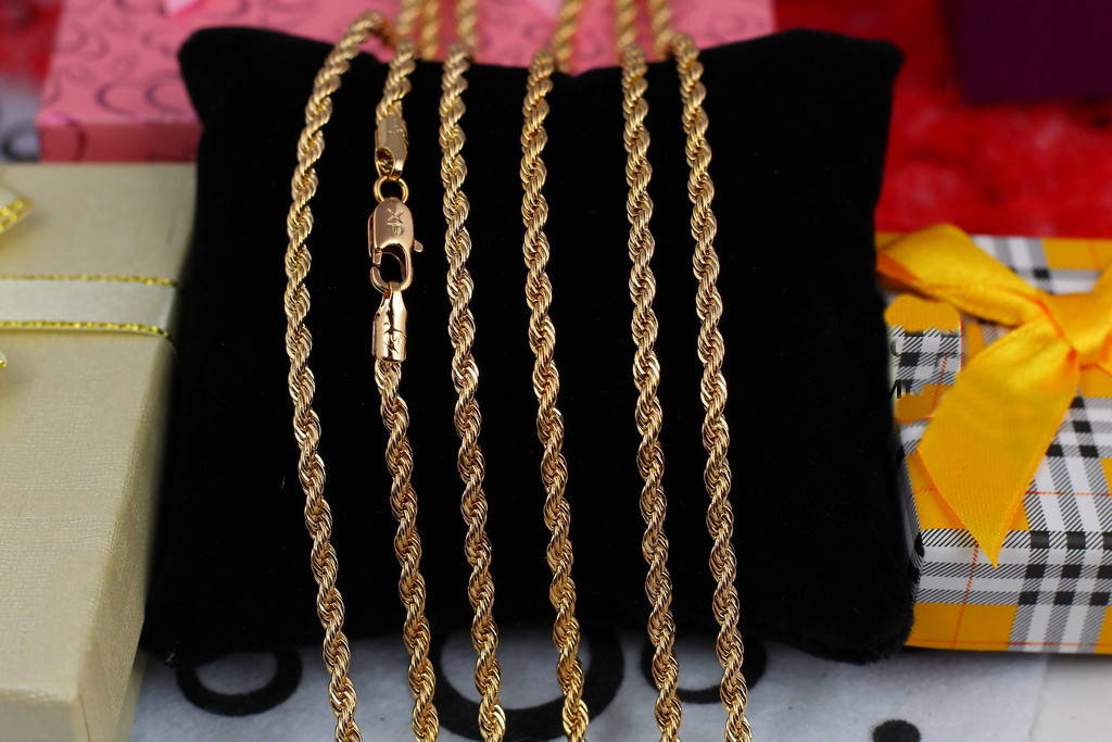 

Цепь Xuping Jewelry канатик 60 см 3 мм золотистая