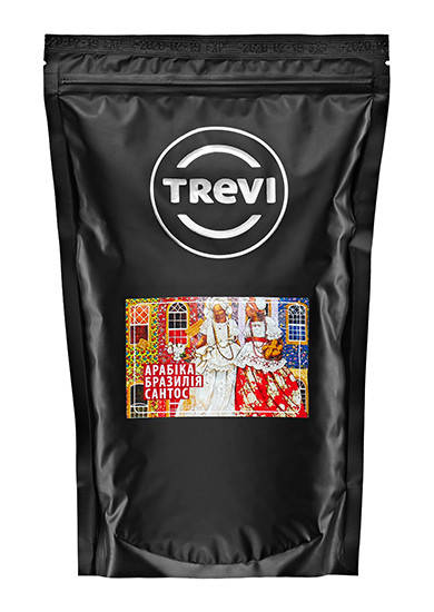 

Кофе в зёрнах Trevi Арабика Бразилия Сантос 1 кг вкус с кислинкой со сладковатыми нотами и пряным послевкусием