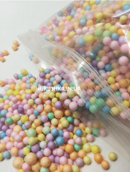

Пенопластовые шарики для слайма средние «Светлый микс», 4-6 мм 380