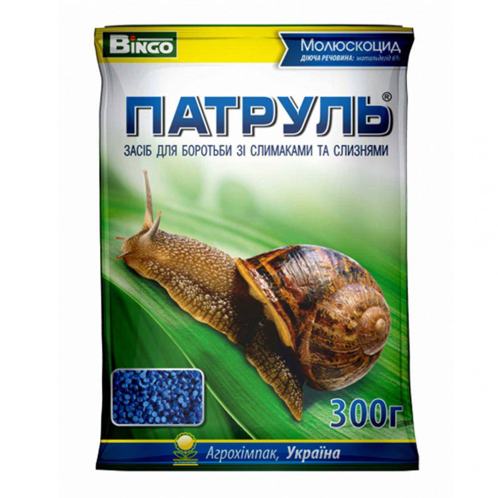 

Моллюскоцид Патруль 300 г, средство от слизней, улиток