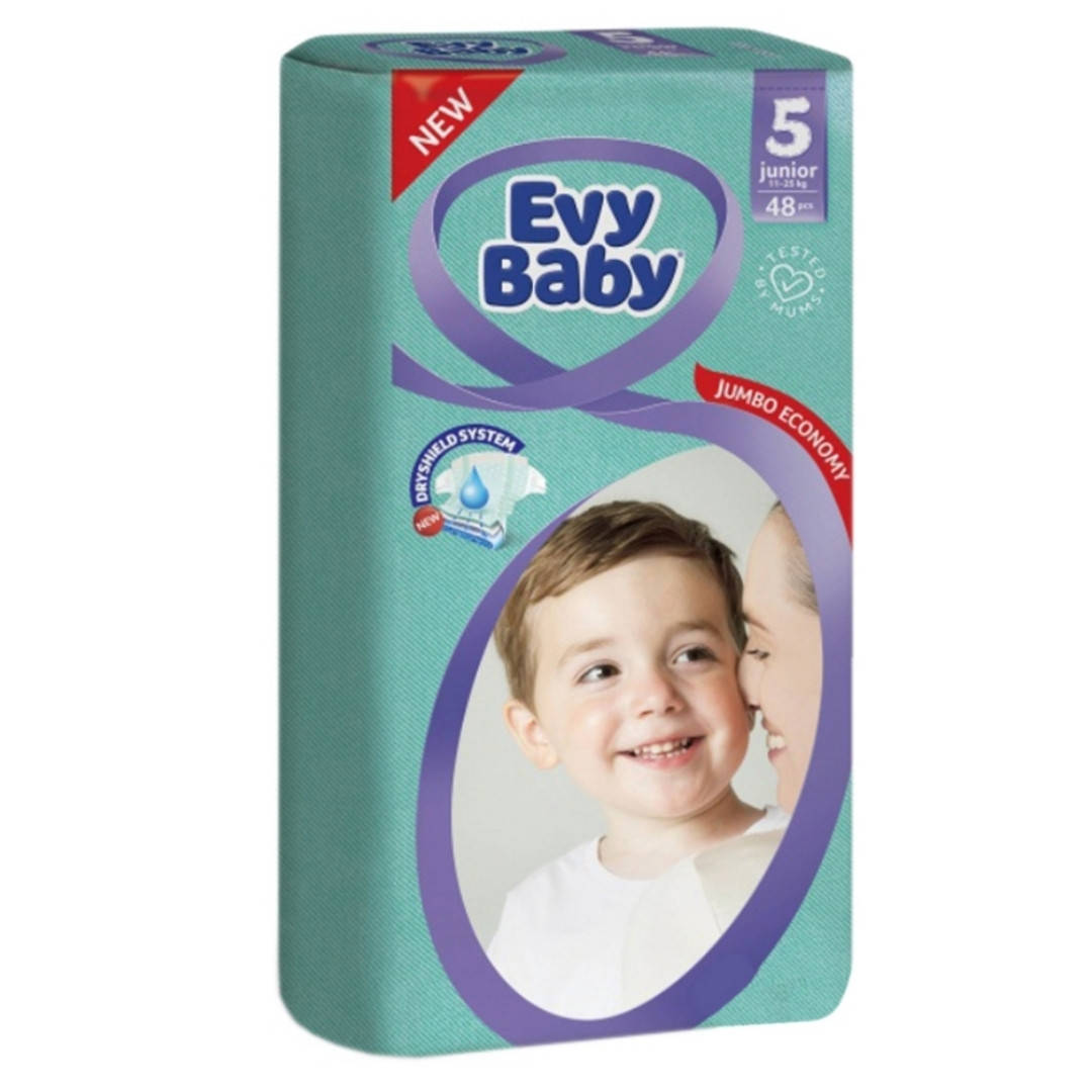 

Підгузники дитячі Evy Baby 5 (11-25кг) 46шт Junior