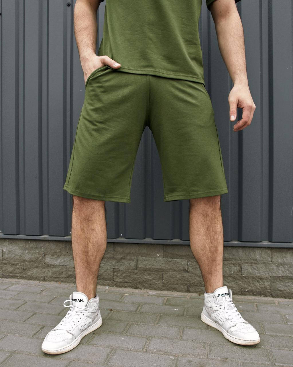 

Мужские шорты оверсайз (Oversize) хаки 2XL/3XL