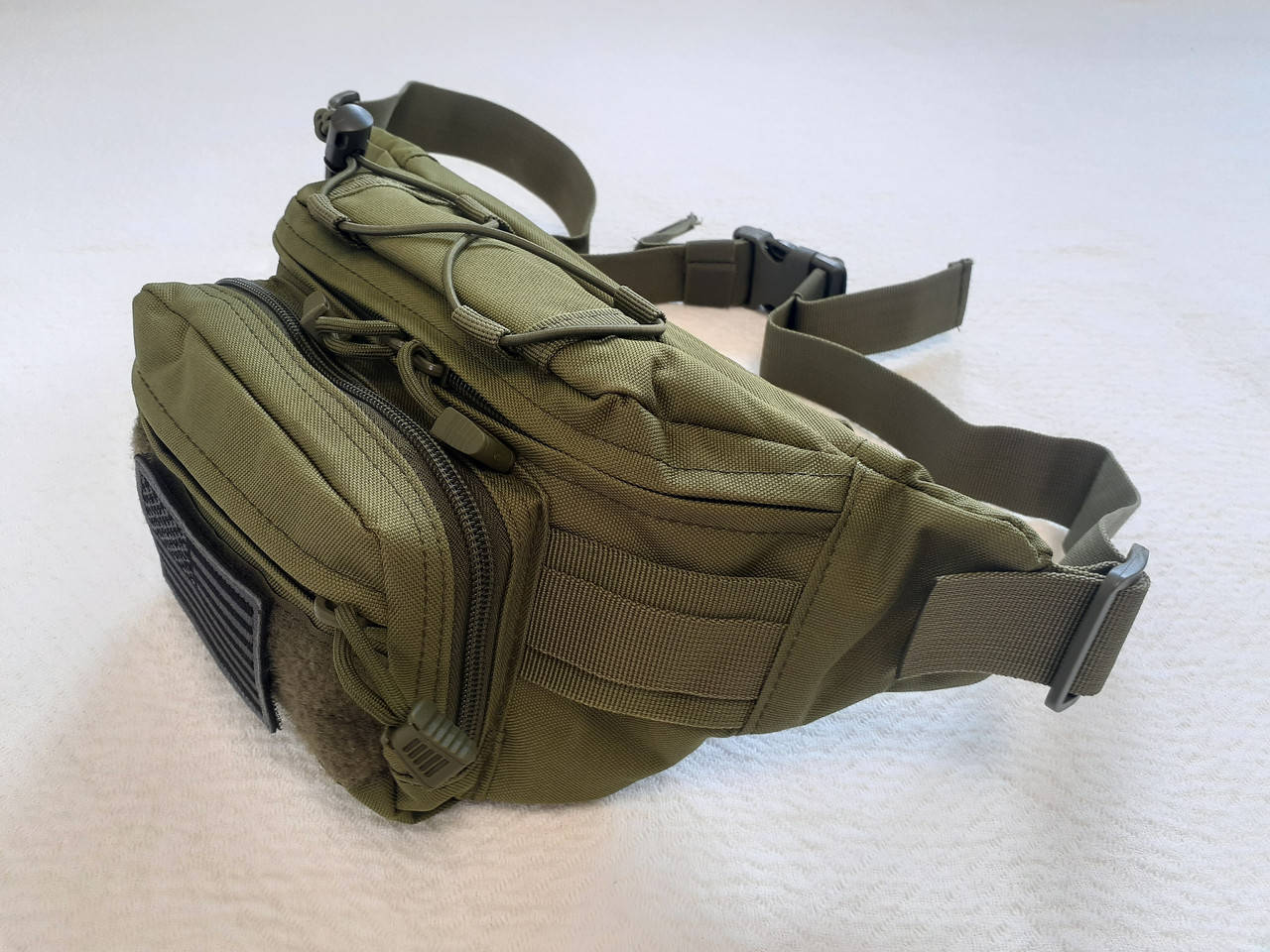 

Армейская поясная сумка с нашивкой, Molle, цвет олива, Оливковый